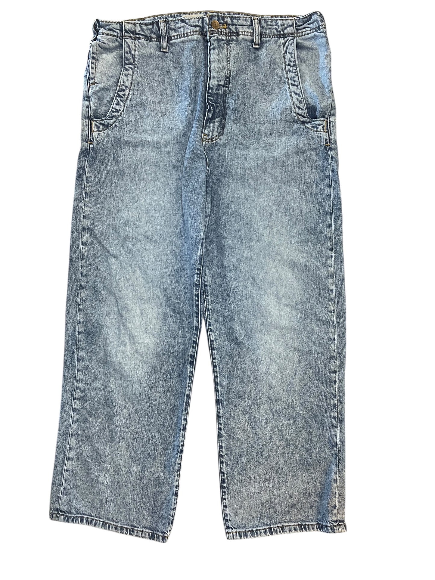 Jeans Wide Leg By Pilcro In Blue Denim, Size:14