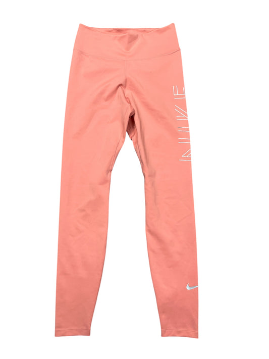 Athletic Leggings By Nike Apparel In Peach, Size:M