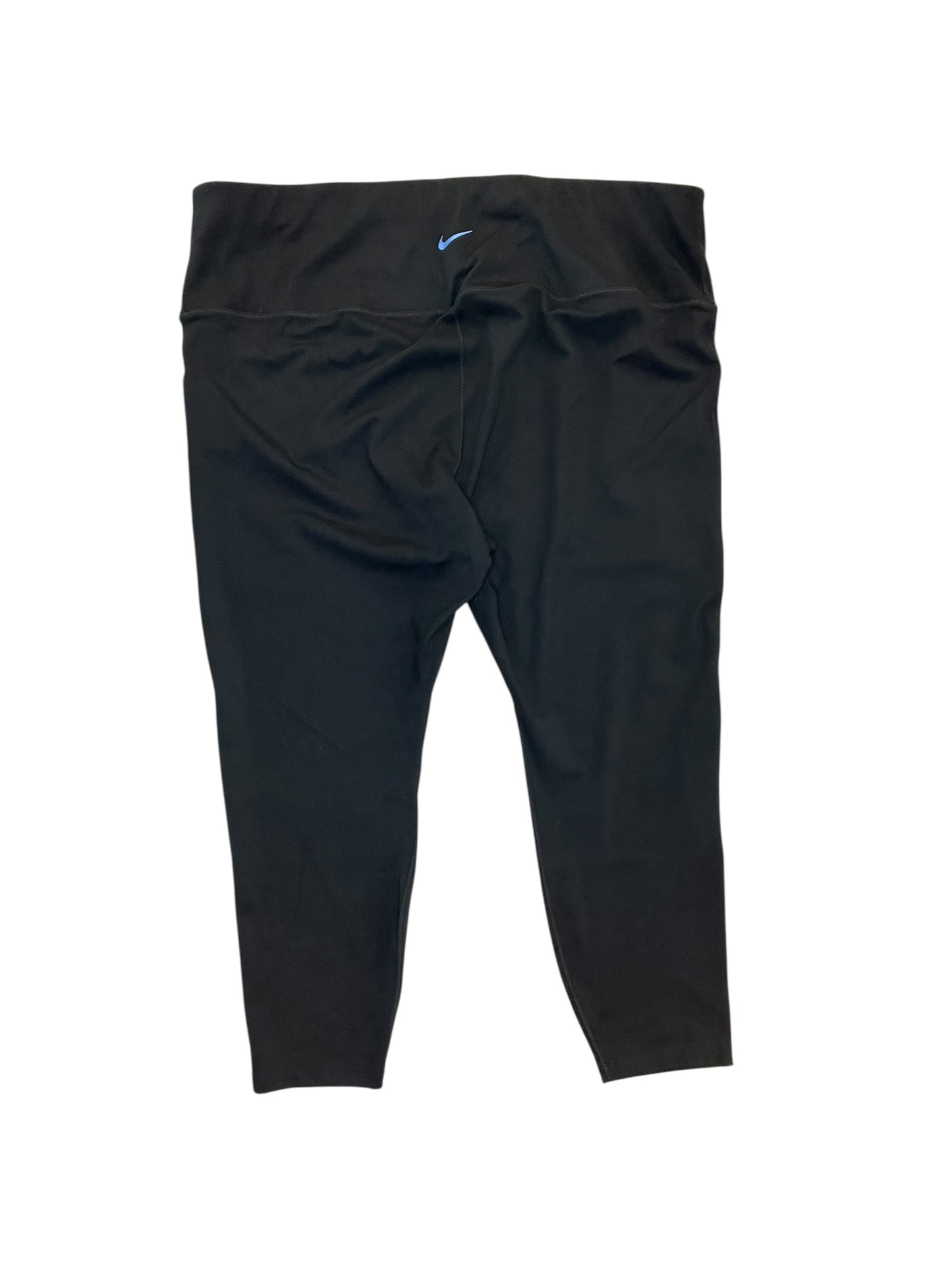 Athletic Leggings Capris By Nike Apparel In Black, Size:3X