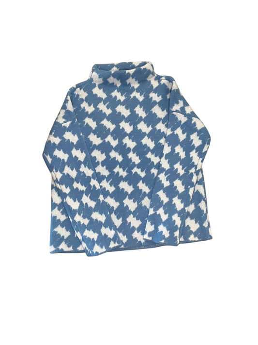 Sweater By Ann Taylor In Blue & White, Size:M