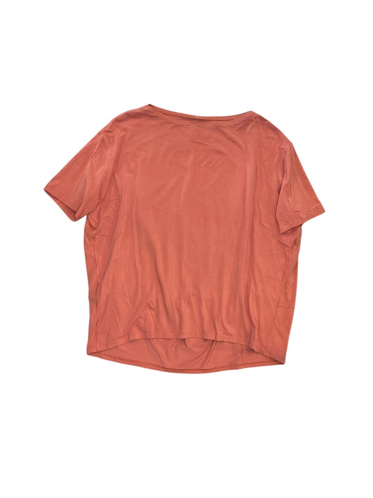 Athletic Top Ss By Lululemon In Orange, Size:L