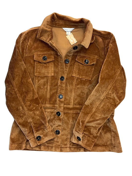 Jacket Shirt By Christopher And Banks In Brown, Size:Xl