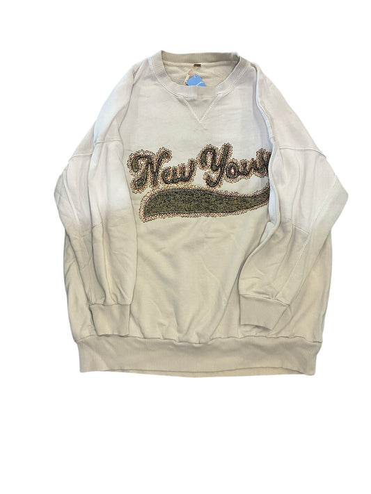 Sweatshirt Crewneck By Free People In Cream, Size:S