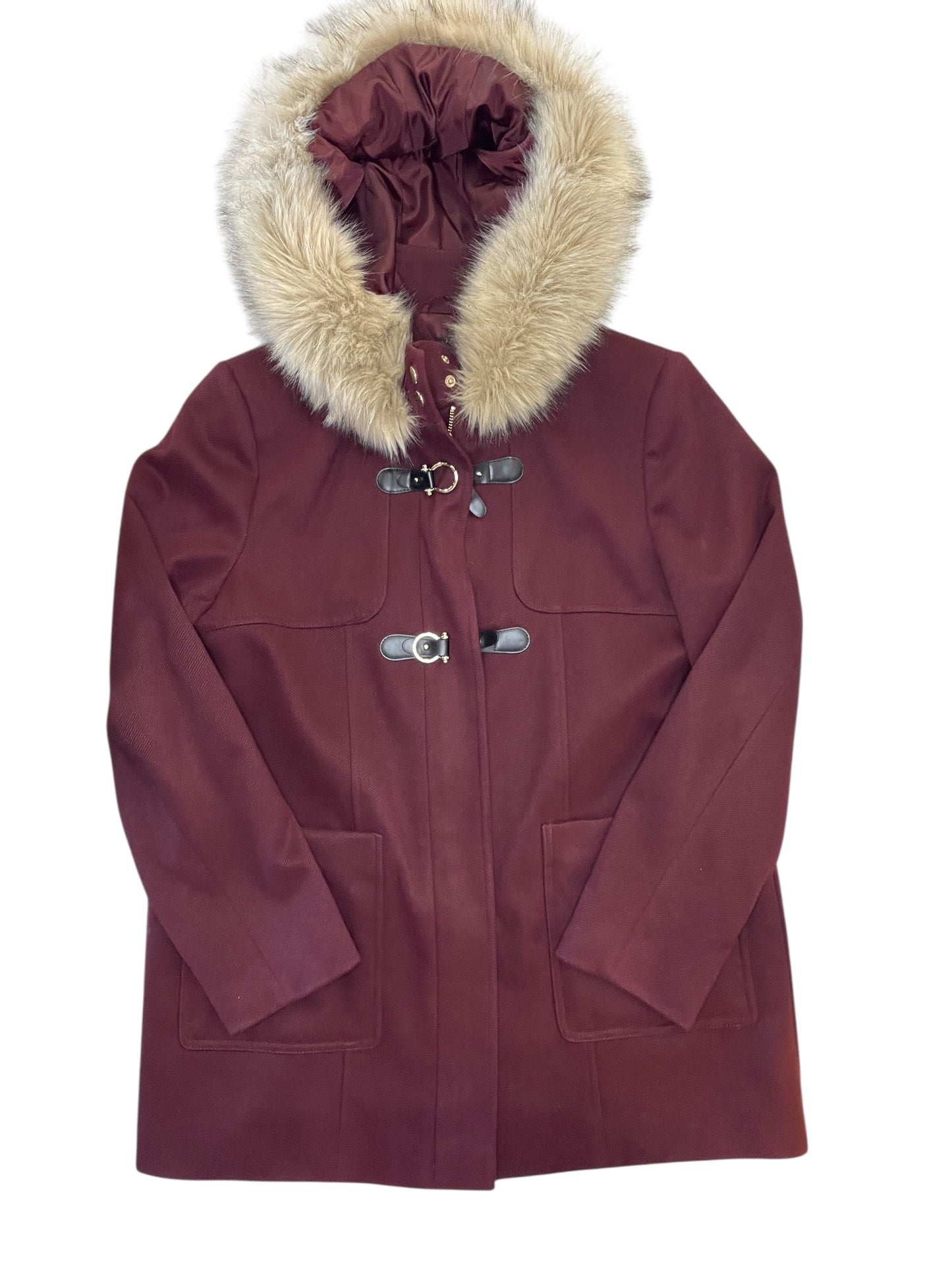 Coat Peacoat By F&F In Purple, Size:L