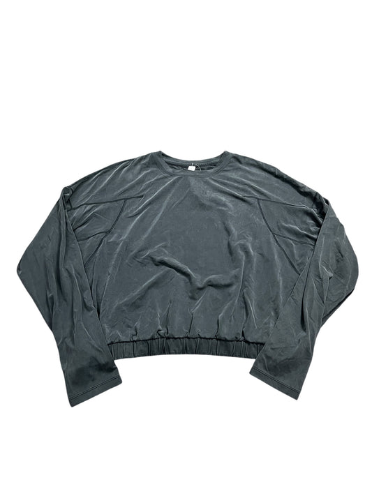 Athletic Top Ls Collar By Lululemon In Grey, Size:M