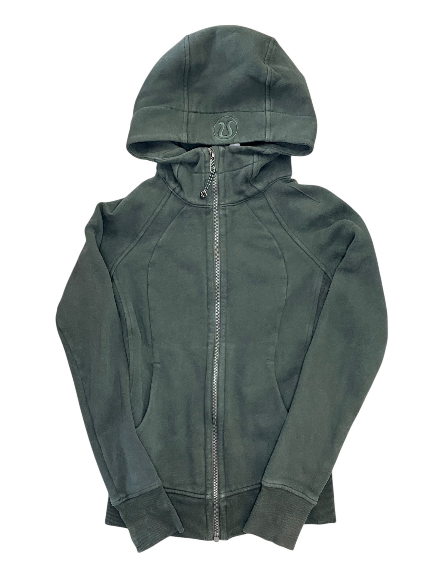 Athletic Jacket By Lululemon In Green, Size:Xs