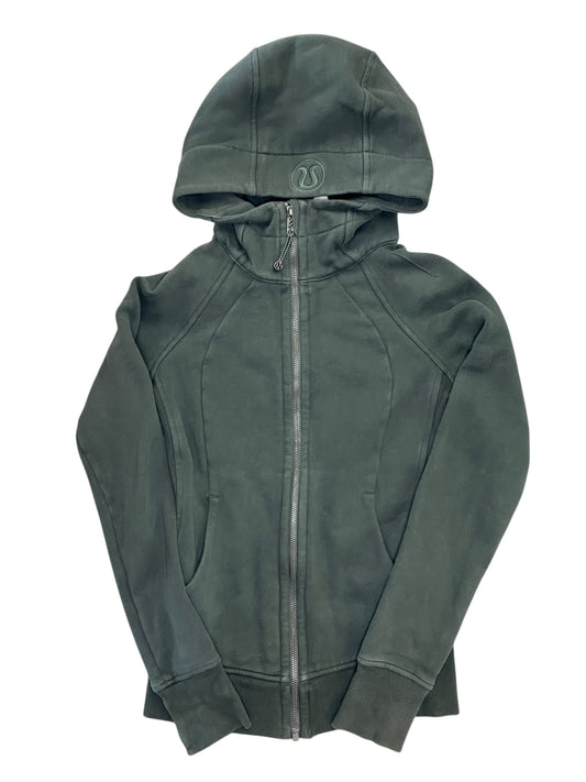 Athletic Jacket By Lululemon In Green, Size:Xs