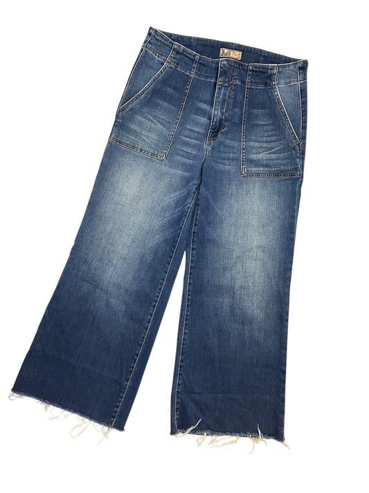 Jeans Wide Leg By Kut In Blue Denim, Size:8