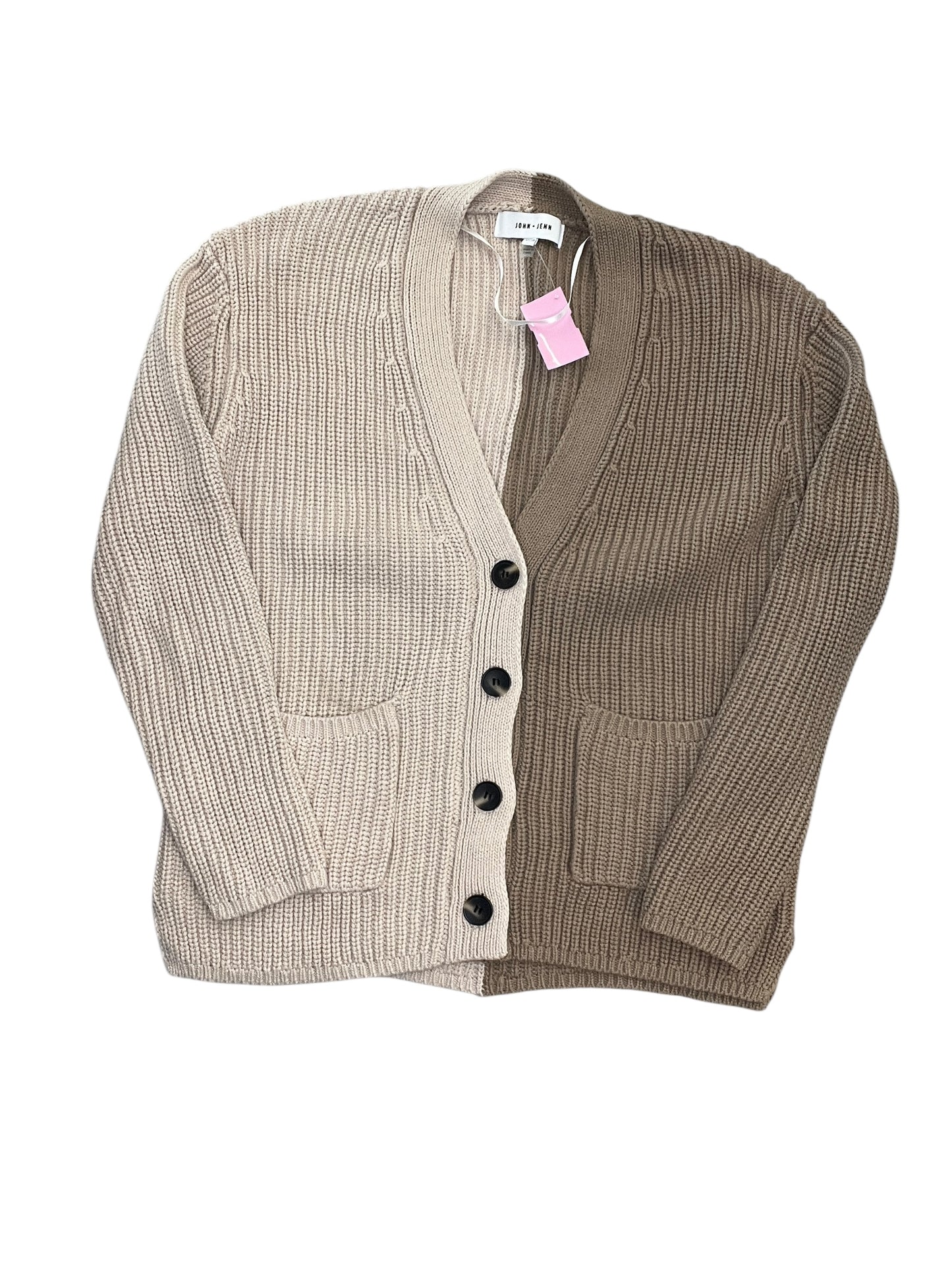 Cardigan By John + Jenn In Tan, Size:Xs
