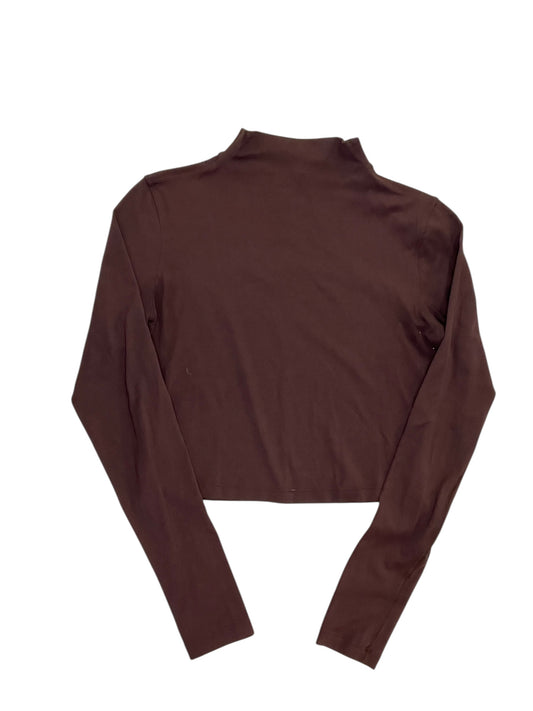 Athletic Top Ls Collar By Lululemon In Brown, Size:M