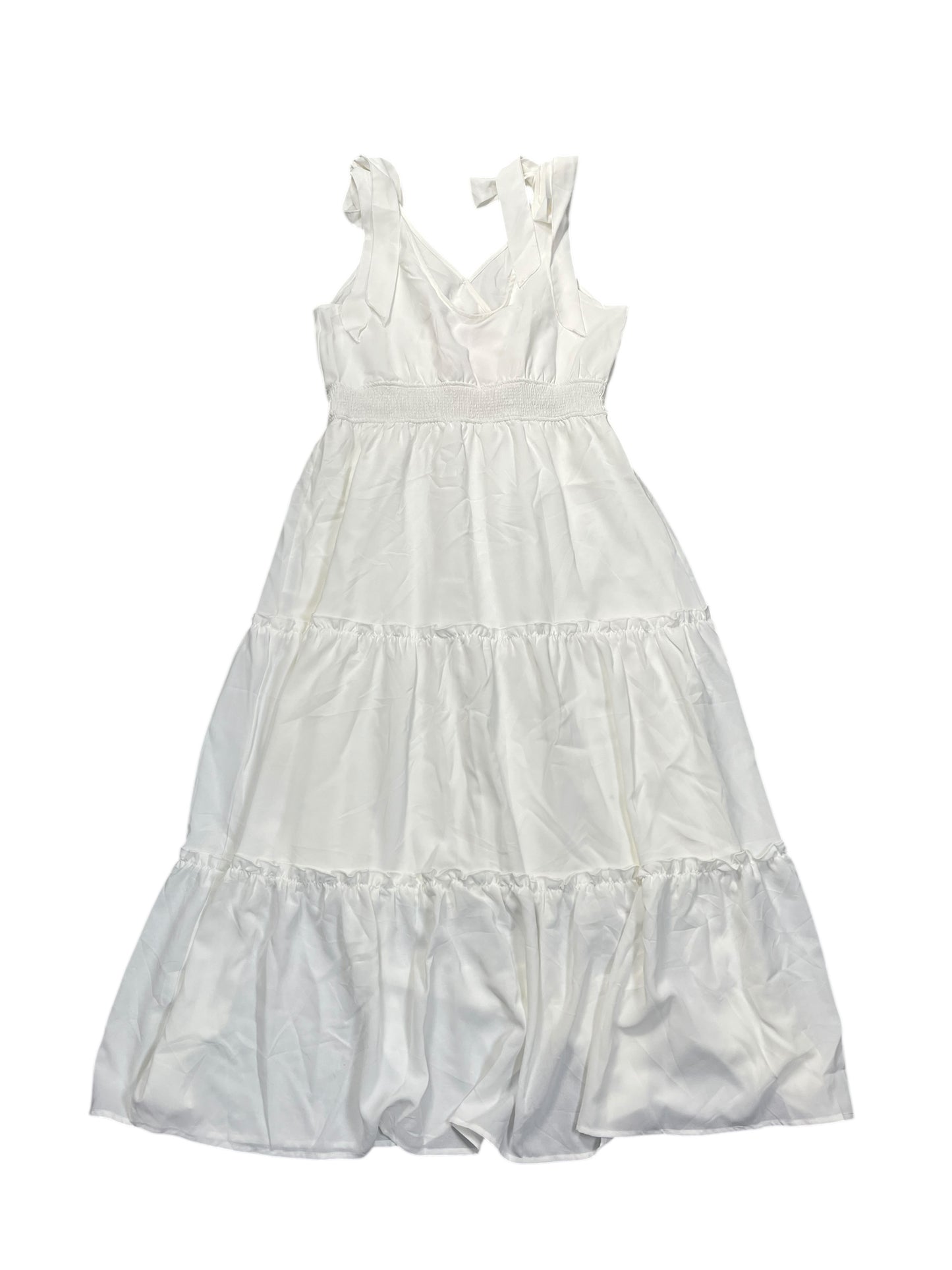 Dress Party Long By Clothes Mentor In White, Size:L
