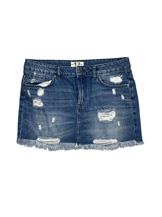 Skirt Mini & Short By We The Free In Blue Denim, Size:L