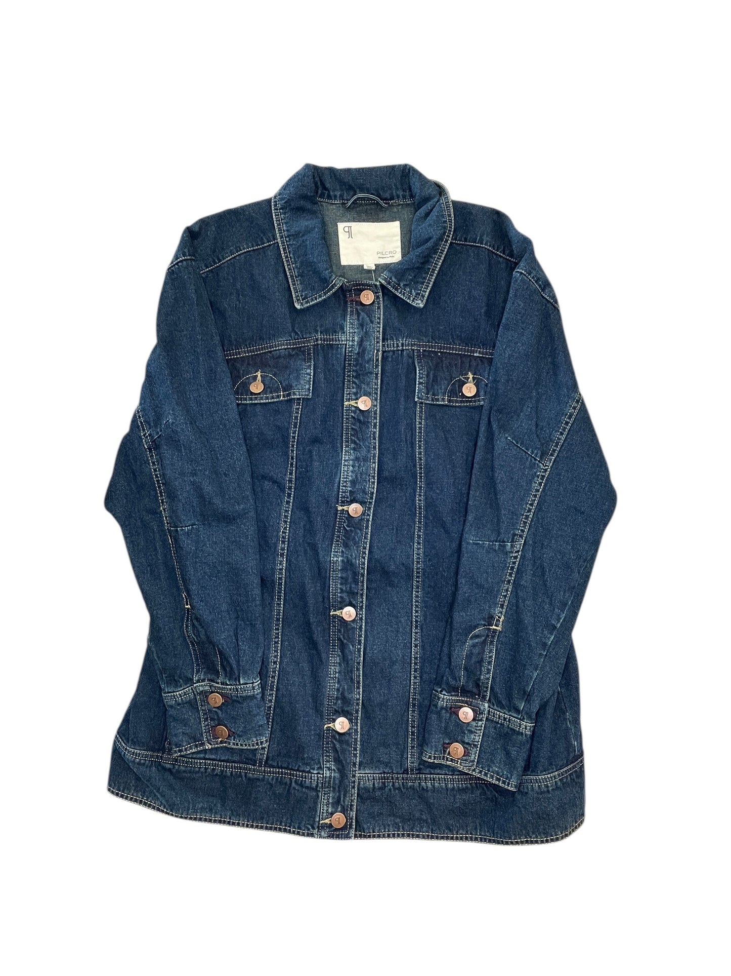 Jacket Denim By Pilcro In Blue, Size:Xl