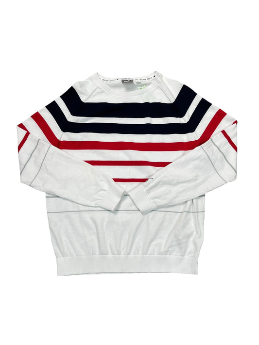 Athletic Sweatshirt Collar By Puma In Striped Pattern, Size:L