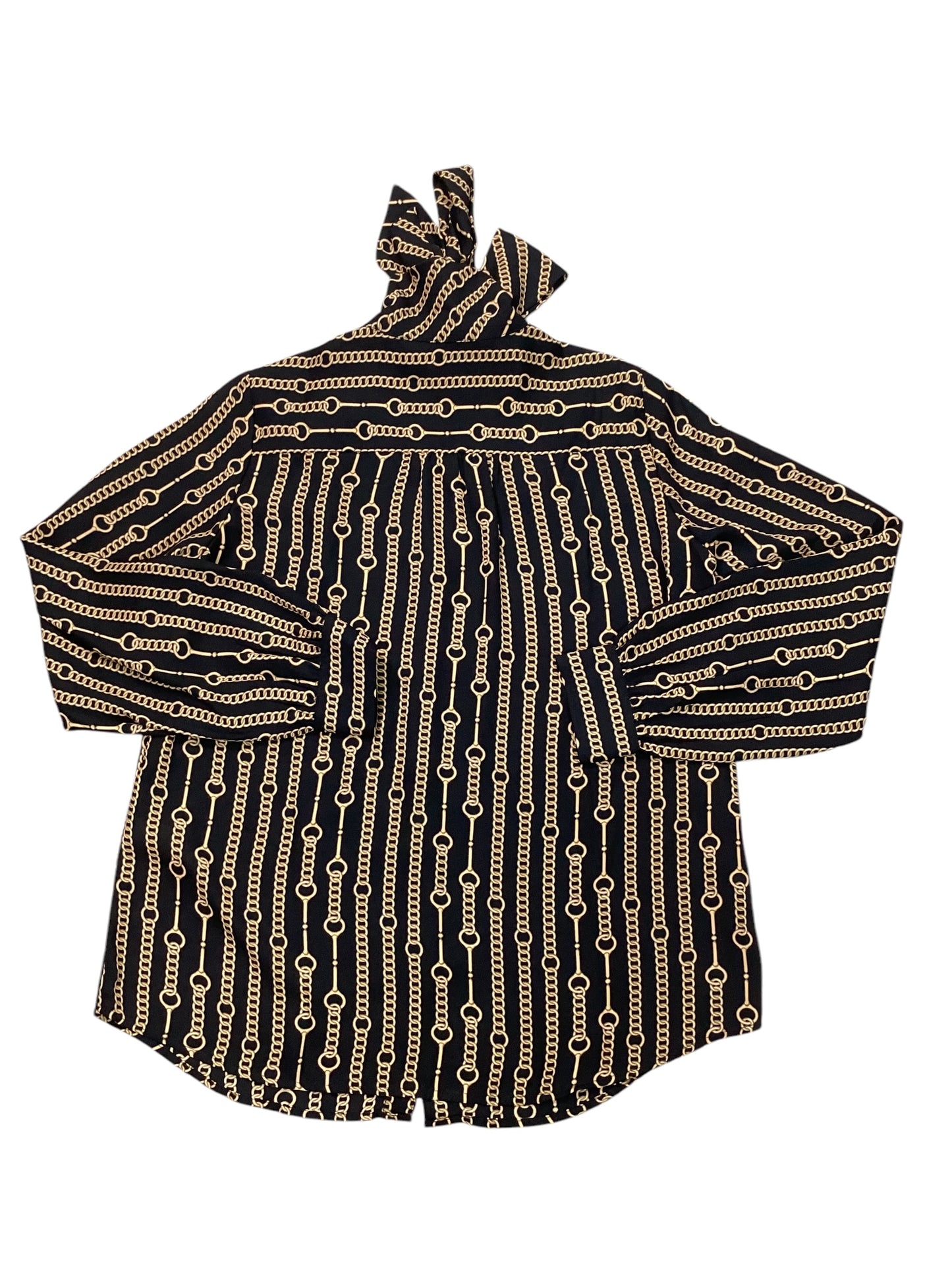 Top Ls By Banana Republic In Black & Gold, Size:S
