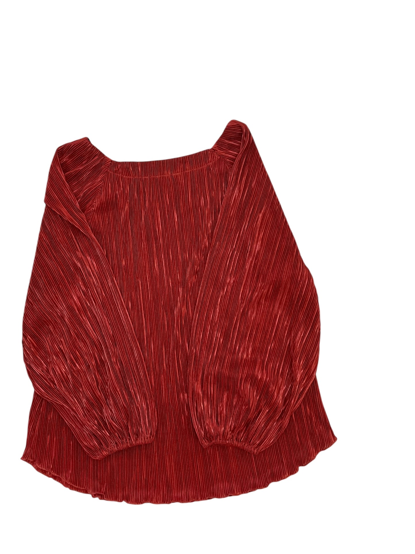 Top 3/4 Sleeve By Chicos In Red, Size:M