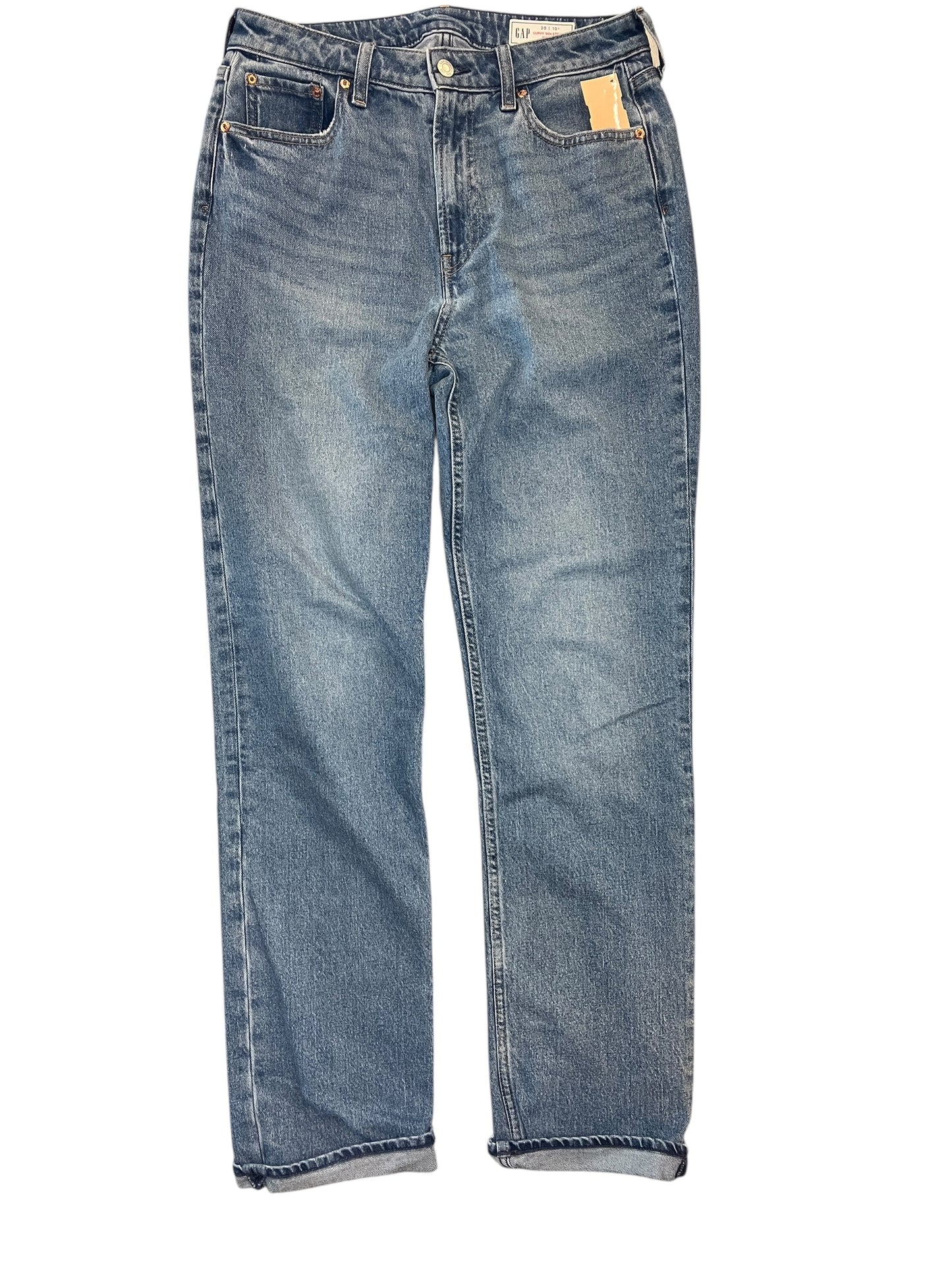 Jeans Straight By Gap In Blue Denim, Size:10L