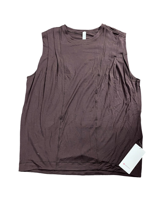 Athletic Tank Top By Lululemon In Brown, Size:M