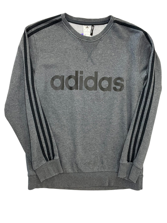 Athletic Sweatshirt Crewneck By Adidas In Grey, Size:L