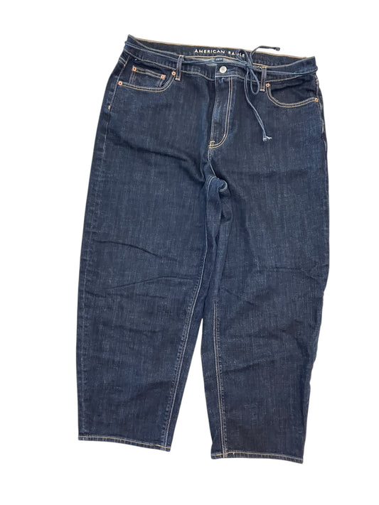 Jeans Wide Leg By American Eagle In Blue Denim, Size:16