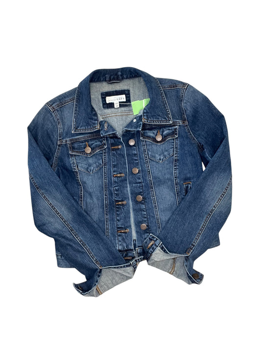 Jacket Denim By Loft In Blue Denim, Size:Xs