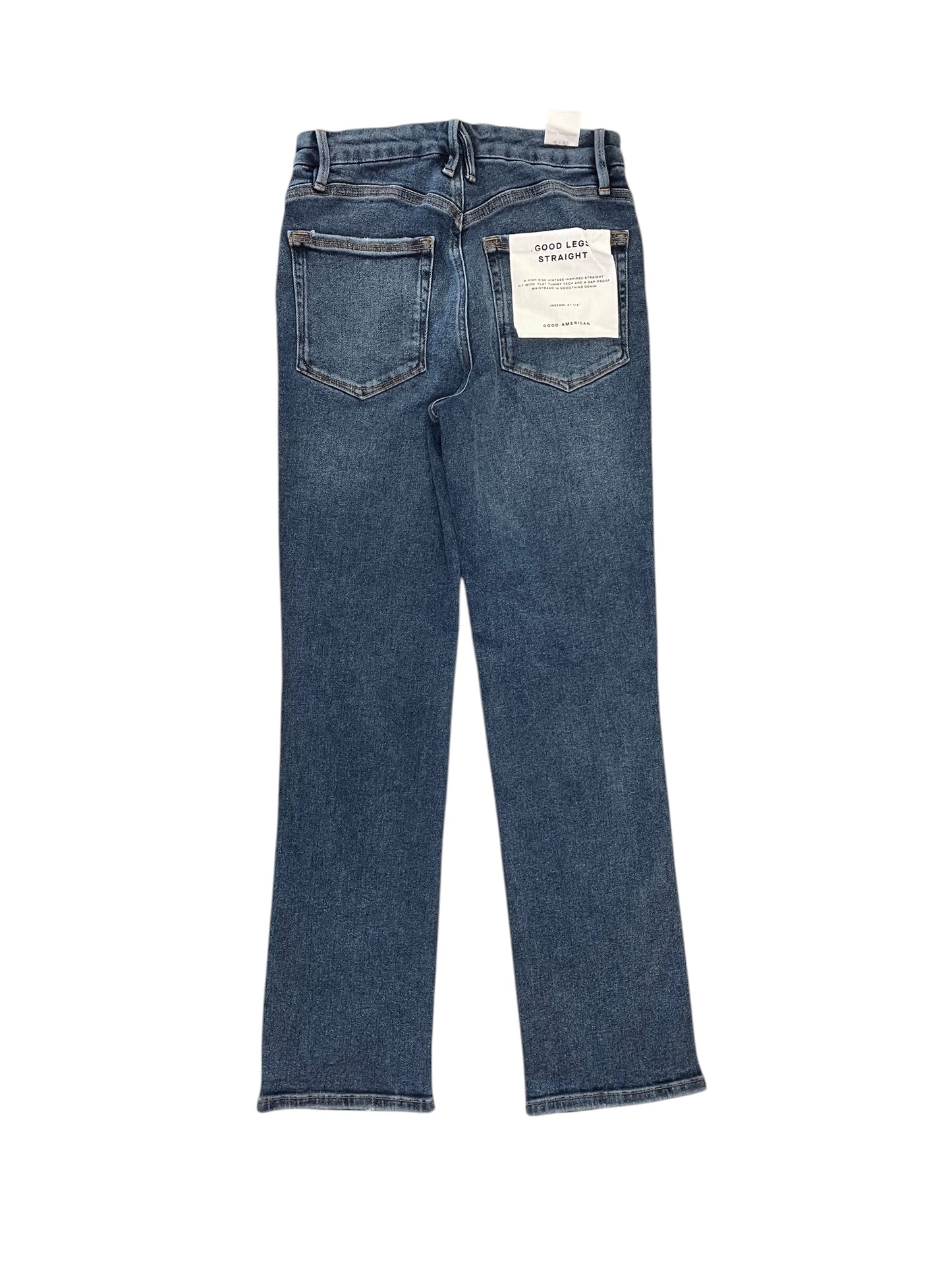 Jeans Straight By Good American In Blue Denim, Size:4