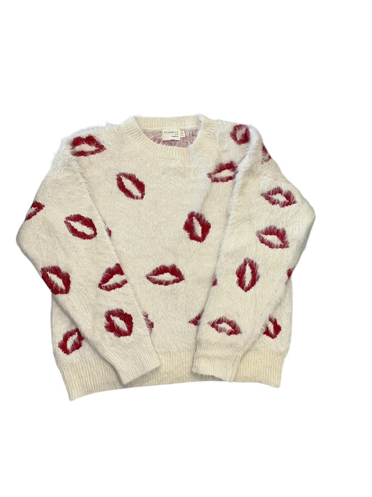 Sweater By Dreamers In Cream & Red, Size:S