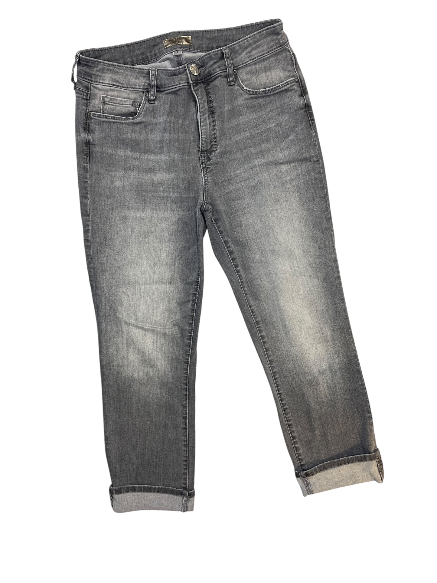 Jeans Straight By Kut In Grey Denim, Size:8