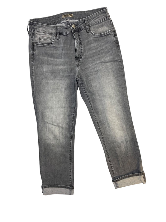 Jeans Straight By Kut In Grey Denim, Size:8