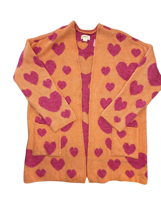 Cardigan By Maeve In Orange & Pink, Size:M