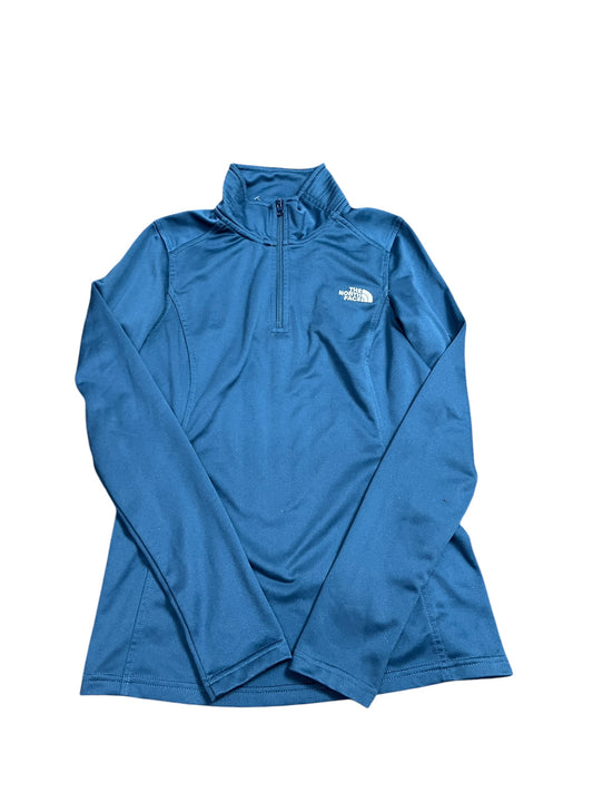 Athletic Top Ls Collar By The North Face In Blue, Size:Xs