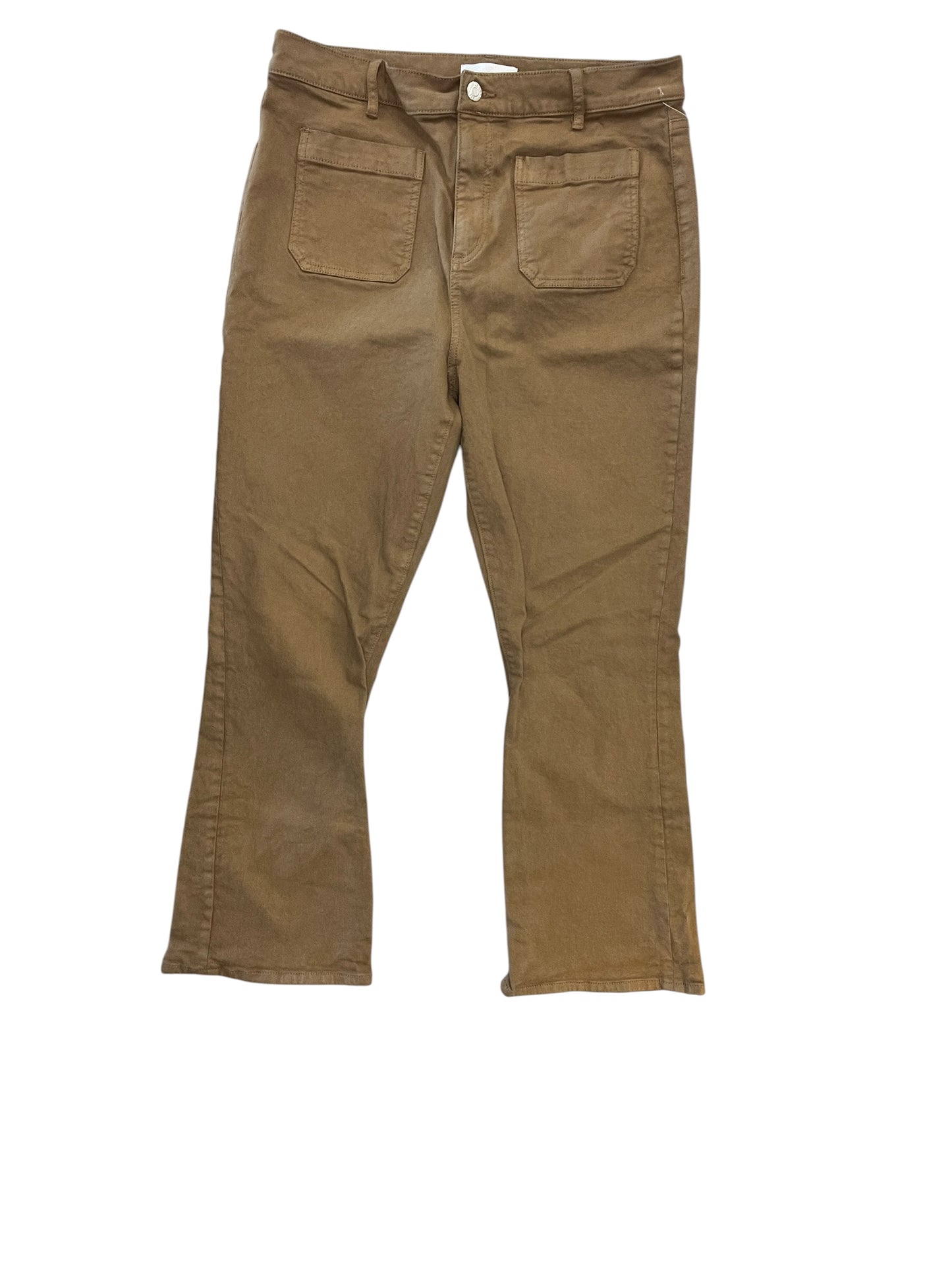 Jeans Wide Leg By Loft In Brown Denim, Size:10