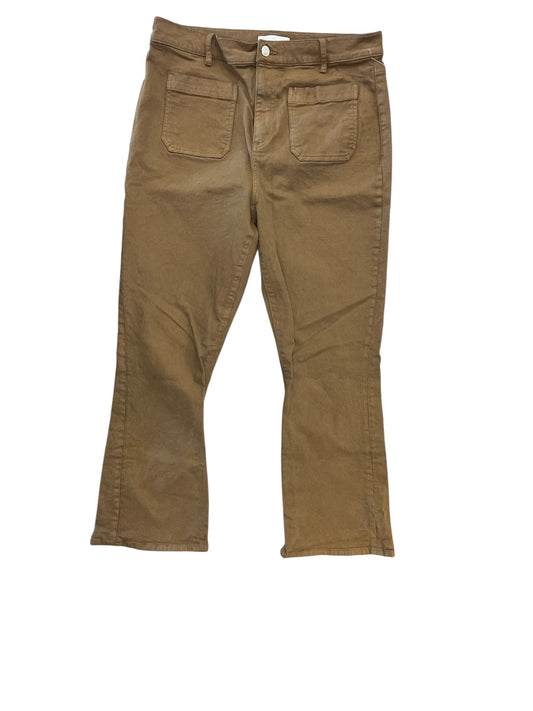 Jeans Wide Leg By Loft In Brown Denim, Size:10