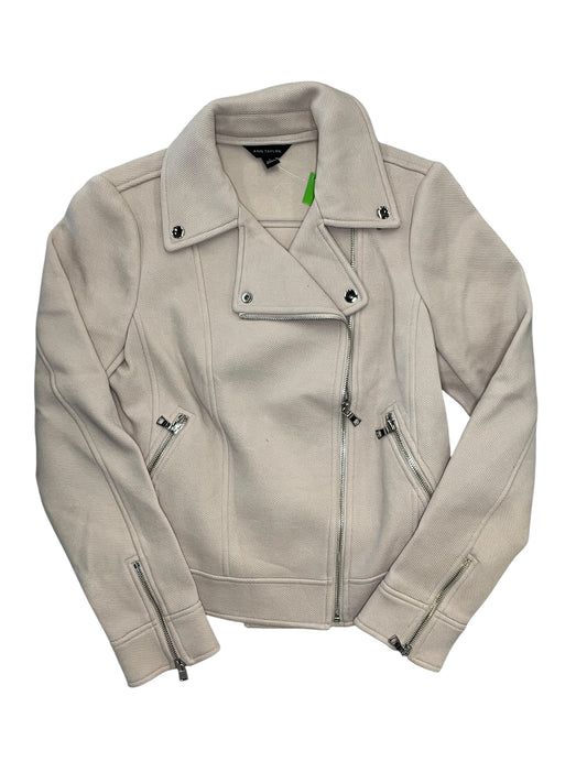 Jacket Moto By Ann Taylor In Brown, Size:Xs