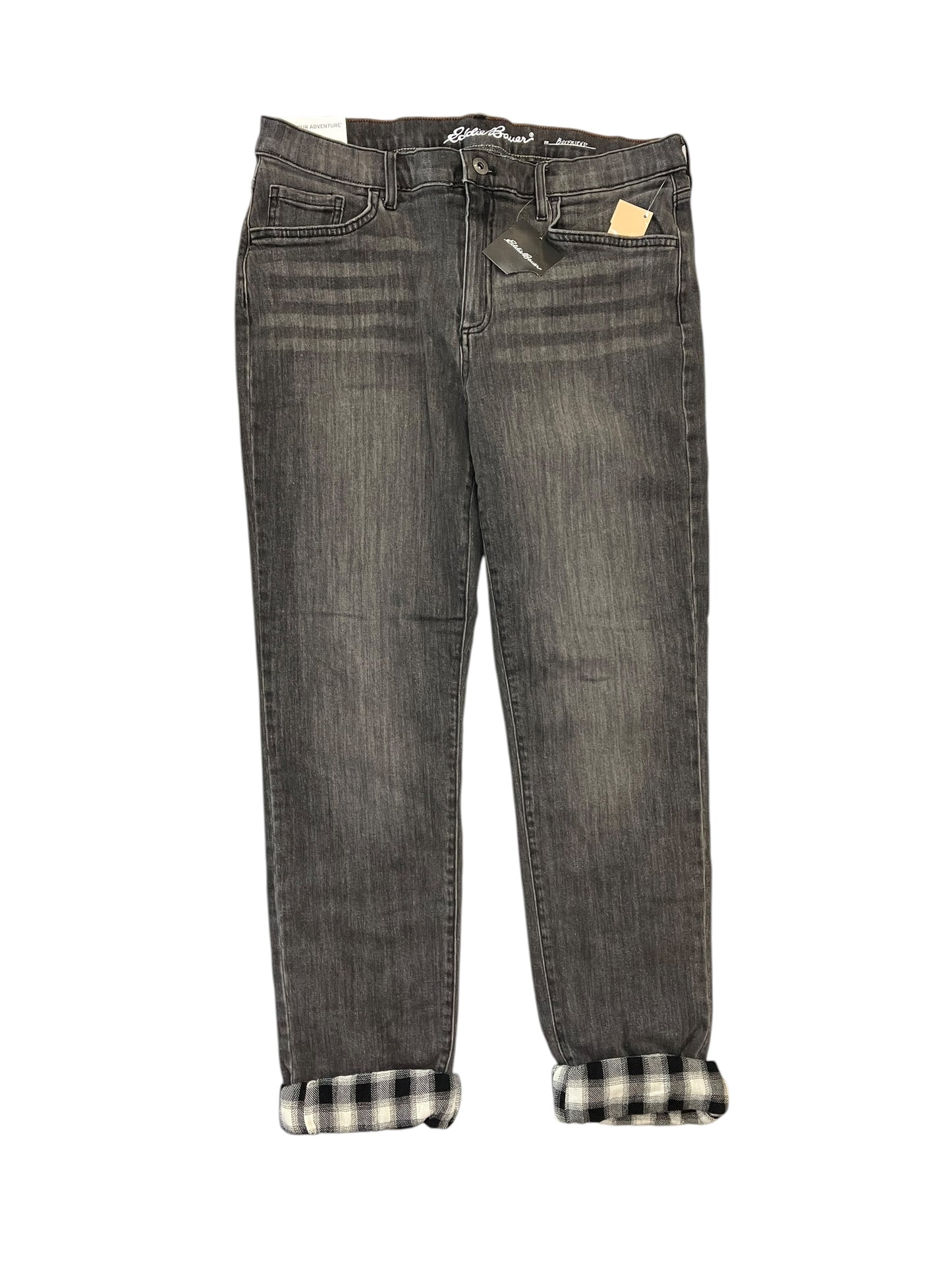 Jeans Boyfriend By Eddie Bauer In Grey, Size:8