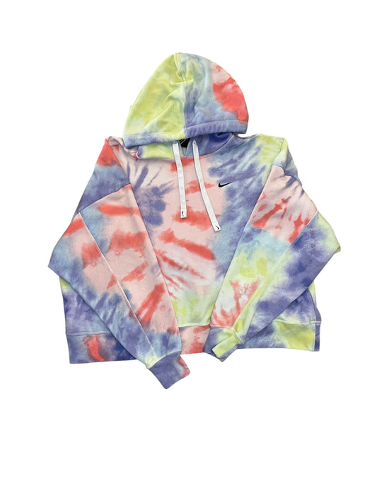 Athletic Sweatshirt Hoodie By Nike Apparel In Tie Dye Print, Size:L