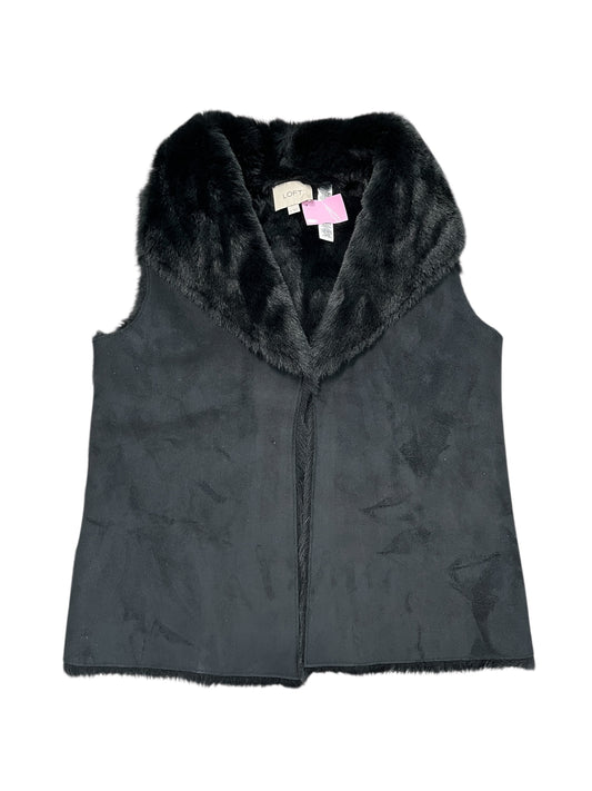 Vest Faux Fur & Sherpa By Loft In Black, Size:S