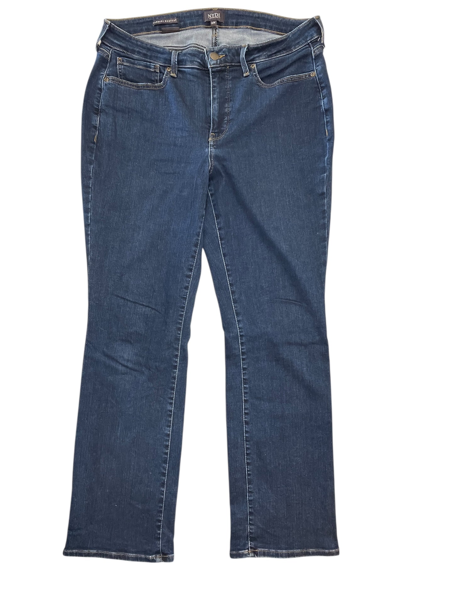 Jeans Boot Cut By Not Your Daughters Jeans In Blue Denim, Size:14