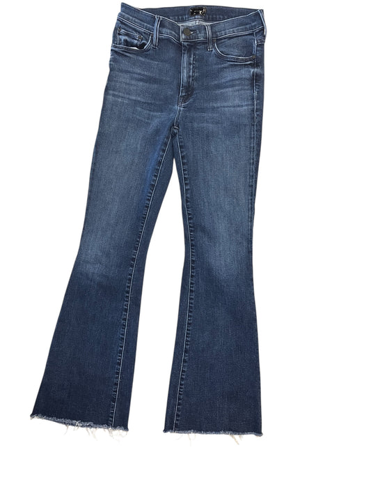 Jeans Flared By Mother In Blue Denim, Size:2