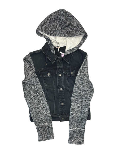 Jacket Denim By Free People In Black Denim, Size:S