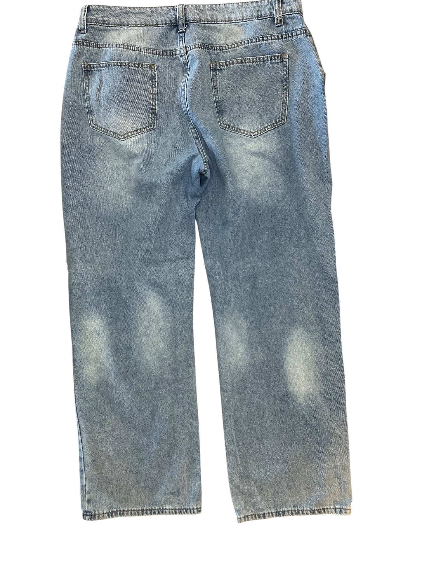 Jeans Wide Leg By Clothes Mentor In Blue Denim, Size:14