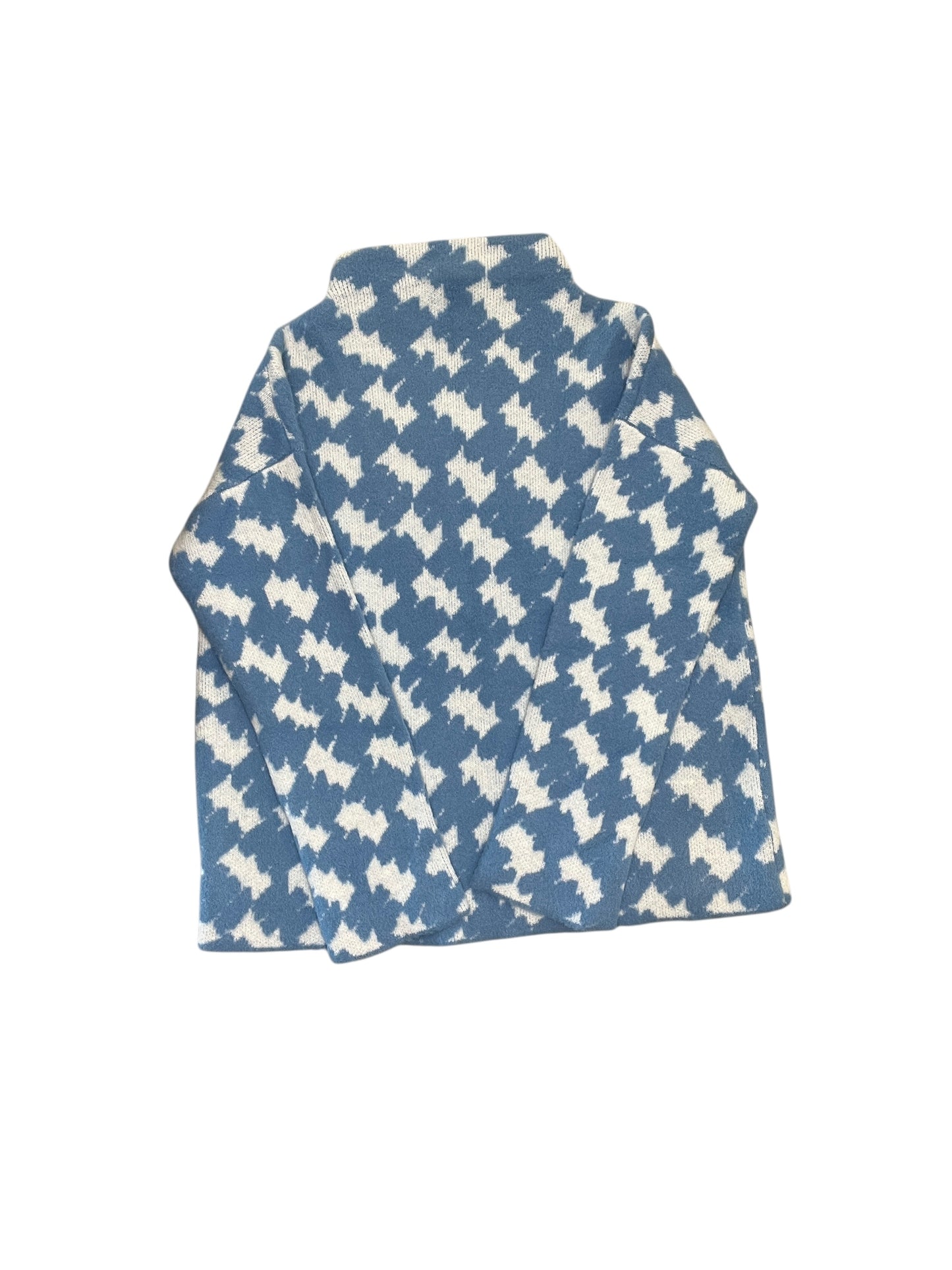 Sweater By Ann Taylor In Blue & White, Size:M