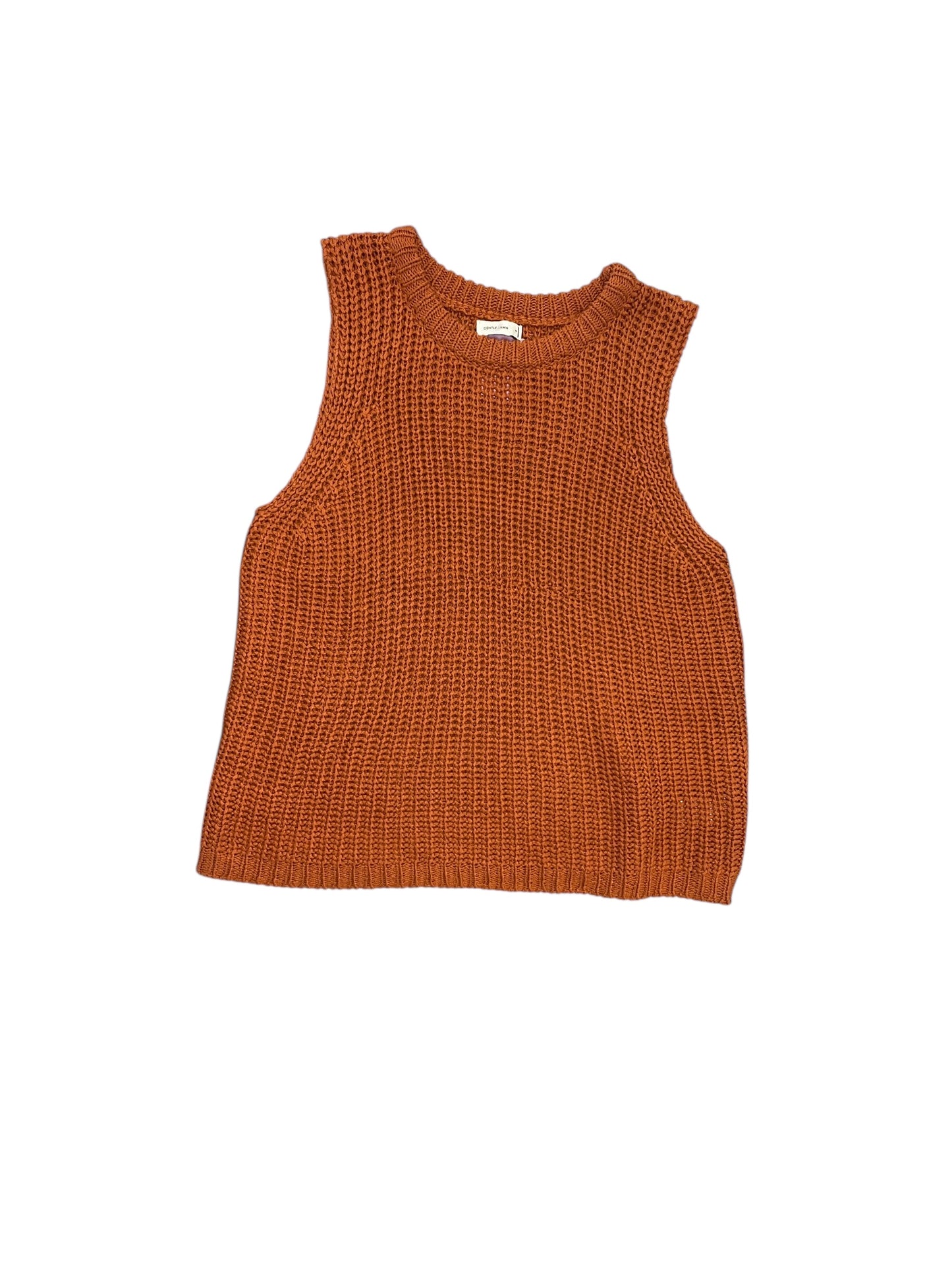 Vest Sweater By Gentle Fawn In Orange, Size:S
