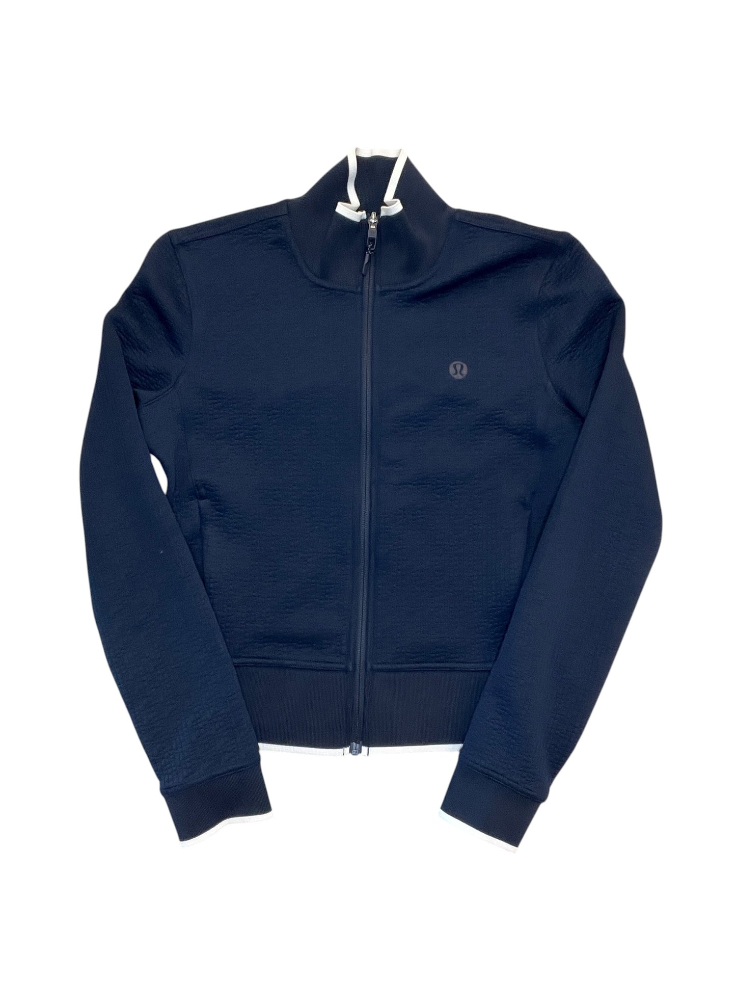 Athletic Jacket By Lululemon In Navy, Size:S