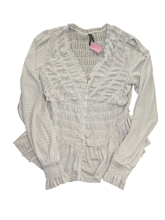 Blouse Ls By Anthropologie In Pink, Size:Xl