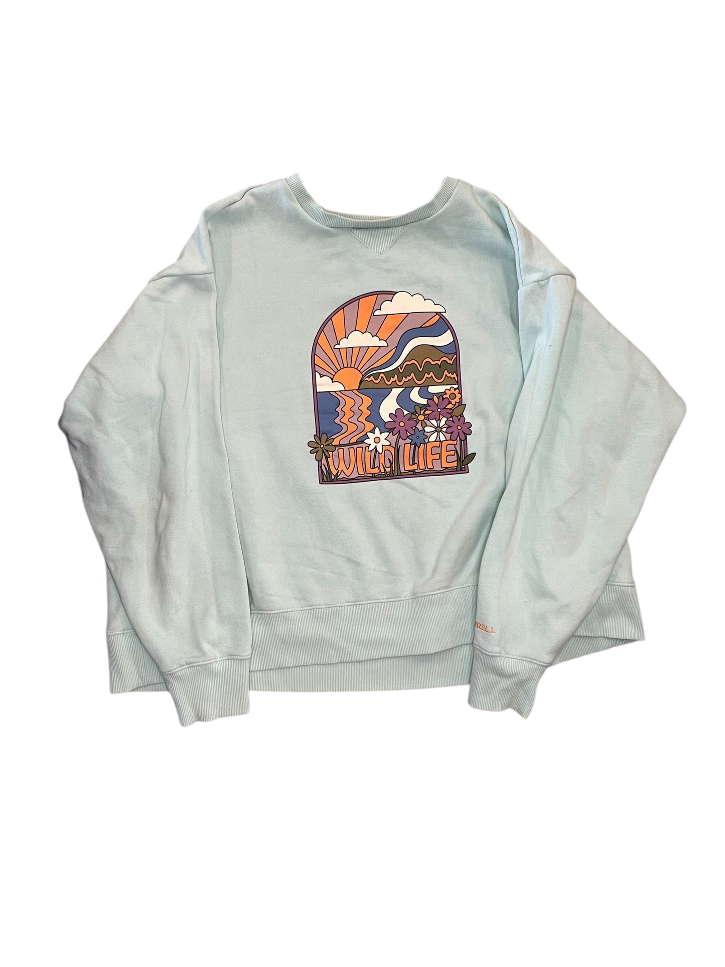 Sweatshirt Crewneck By Merrell In Green, Size:3X