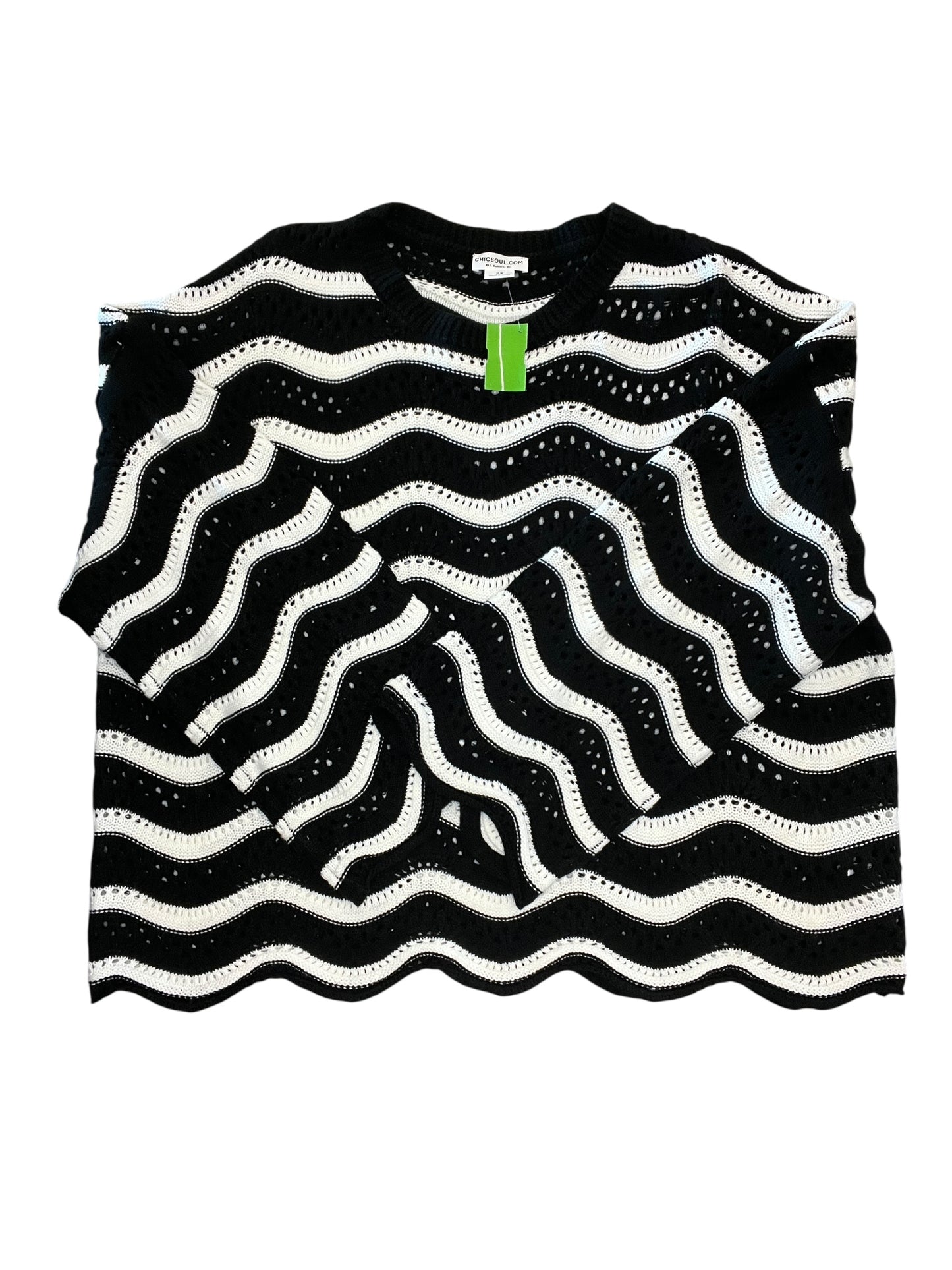 Top Ls By Chicsoul In Black & White, Size:2X