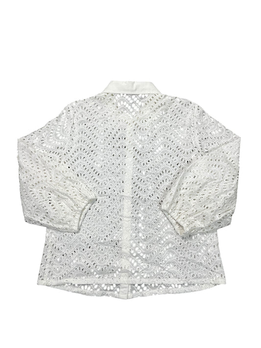 Blouse 3/4 Sleeve By Simply Vera In White, Size:M