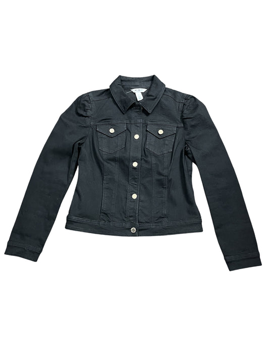 Jacket Denim By White House Black Market In Black Denim, Size:S