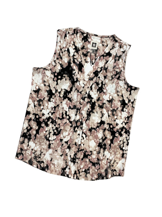 Blouse Sleeveless By Anne Klein In Pink & White, Size:Xxs